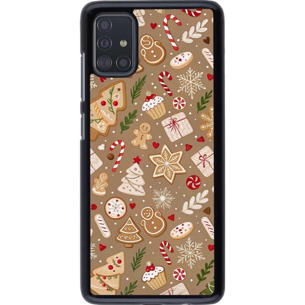 Samsung Galaxy A51 Case Hülle - Christmas 25 Pattern Ginger Cookie