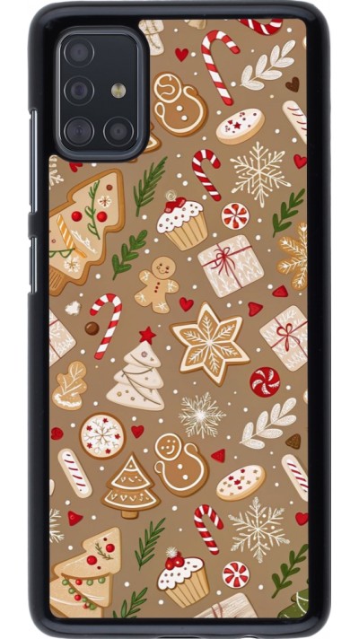 Samsung Galaxy A51 Case Hülle - Christmas 25 Pattern Ginger Cookie