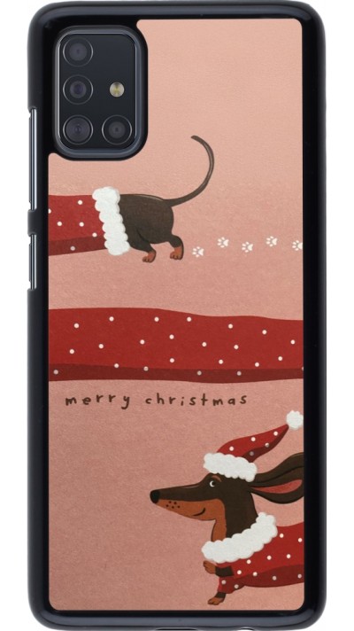 Coque Samsung Galaxy A51 - Christmas 25 Teckel Merry Xmas