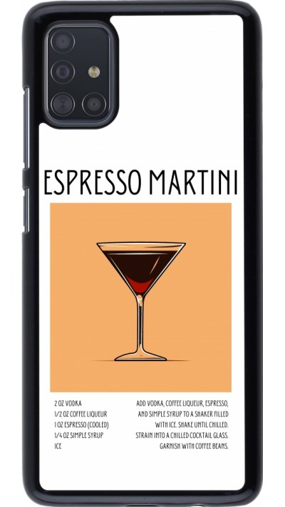 Samsung Galaxy A51 Case Hülle - Cocktail Rezept Espresso Martini