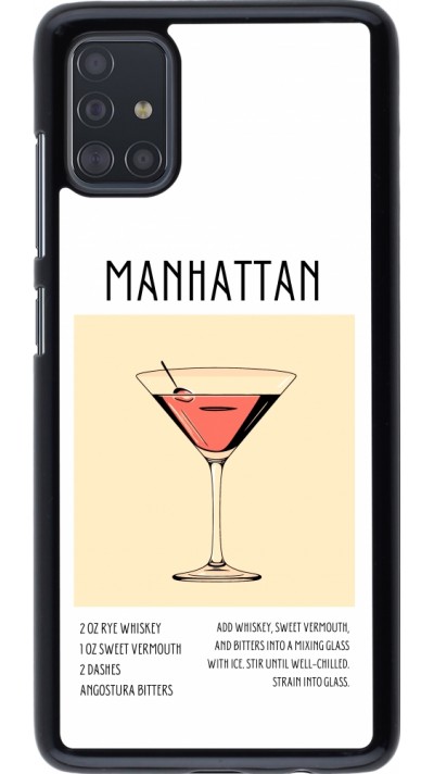 Samsung Galaxy A51 Case Hülle - Cocktail Rezept Manhattan