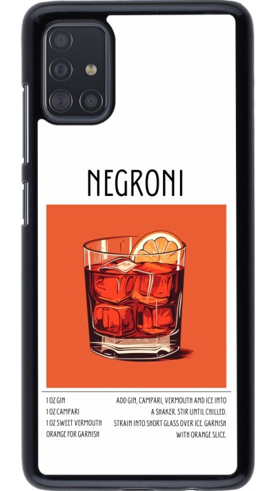 Samsung Galaxy A51 Case Hülle - Cocktail Rezept Negroni