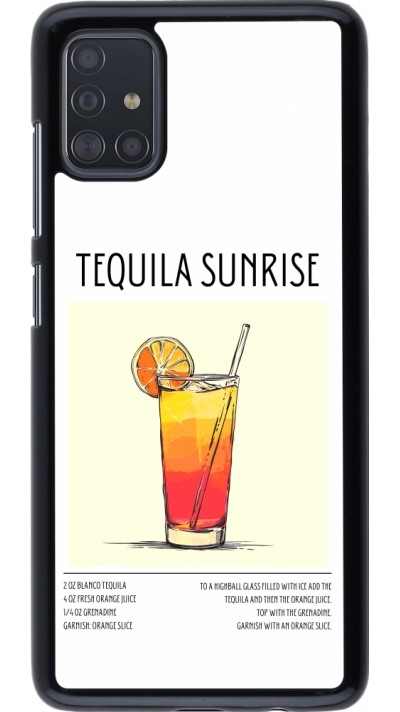 Samsung Galaxy A51 Case Hülle - Cocktail Rezept Tequila Sunrise