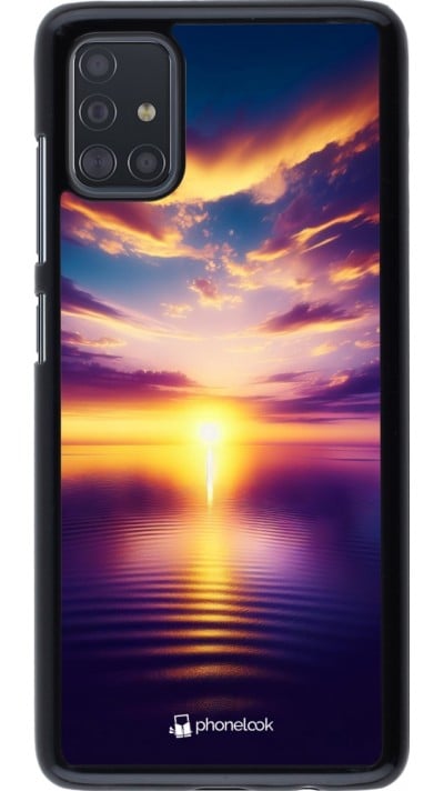 Coque Samsung Galaxy A51 - Coucher soleil jaune violet