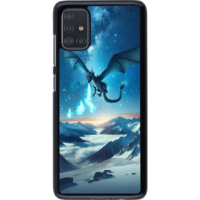 Coque Samsung Galaxy A51 - Dragon nocturne montagne