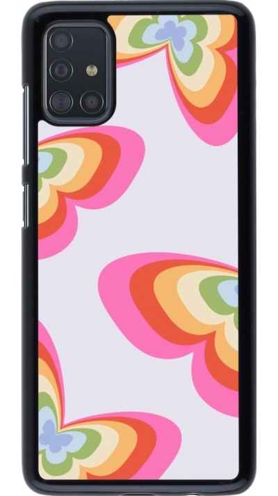 Samsung Galaxy A51 Case Hülle - Easter 2024 rainbow butterflies
