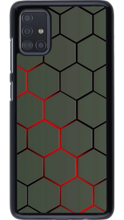 Hülle Samsung Galaxy A51 - Geometric Line red