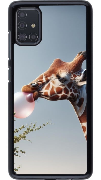 Samsung Galaxy A51 Case Hülle - Giraffe mit Blase
