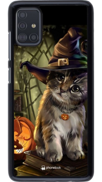 Hülle Samsung Galaxy A51 - Halloween 21 Witch cat
