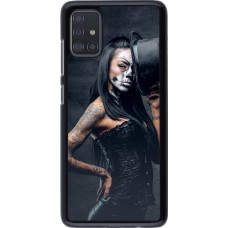 Samsung Galaxy A51 Case Hülle - Halloween 22 Tattooed Girl