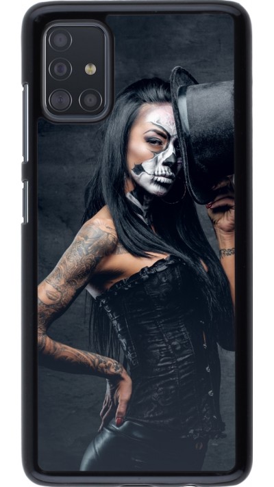 Samsung Galaxy A51 Case Hülle - Halloween 22 Tattooed Girl