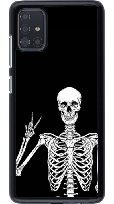 Samsung Galaxy A51 Case Hülle - Halloween 2023 peace skeleton