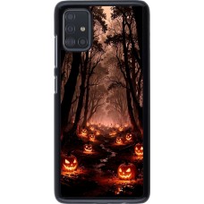 Samsung Galaxy A51 Case Hülle - Halloween 2025 Road of Terrifying Pumpkins