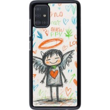 Coque Samsung Galaxy A51 - Little Angel Sketch Love
