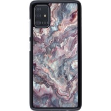 Samsung Galaxy A51 Case Hülle - Violetter silberner Marmor