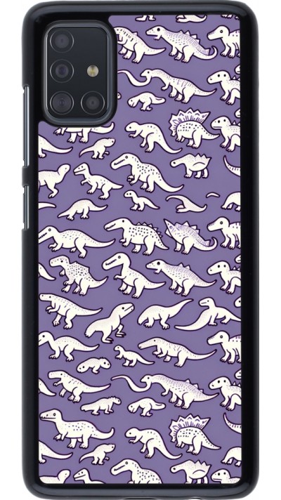 Coque Samsung Galaxy A51 - Mini dino pattern violet