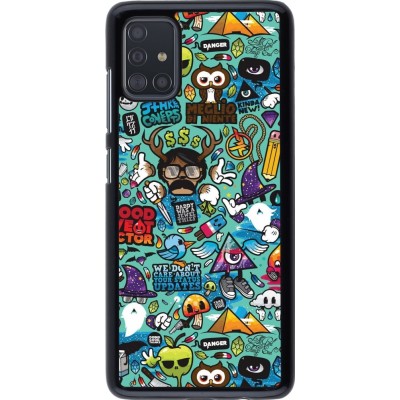 Coque Samsung Galaxy A51 - Mixed Cartoons Turquoise