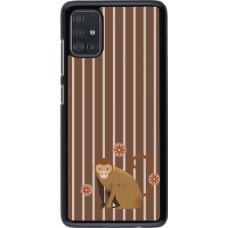 Coque Samsung Galaxy A51 - Monkey with stripes