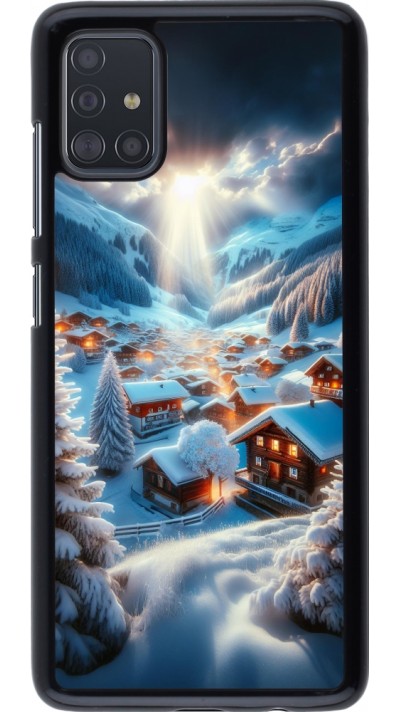 Samsung Galaxy A51 Case Hülle - Berg Schnee Licht