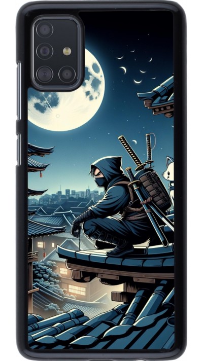 Coque Samsung Galaxy A51 - Ninja sous la lune