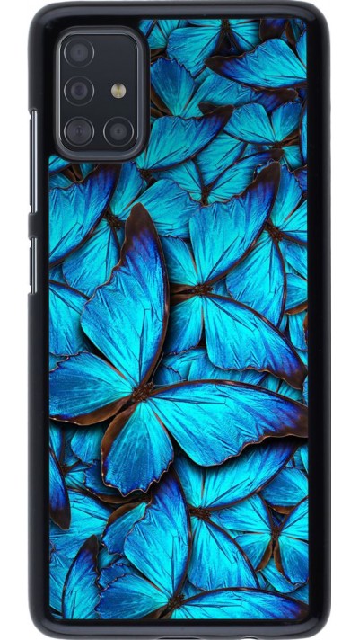 Hülle Samsung Galaxy A51 - Papillon - Bleu