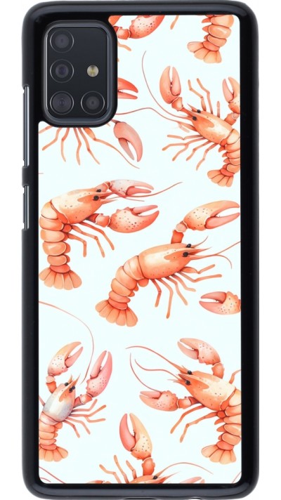 Samsung Galaxy A51 Case Hülle - Muster von pastellfarbenen Hummern