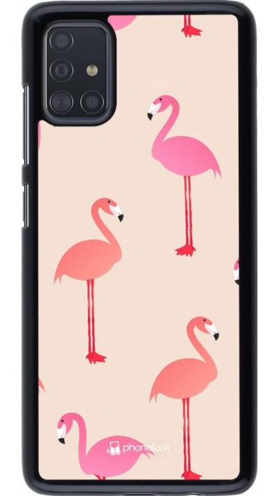 Hülle Samsung Galaxy A51 - Pink Flamingos Pattern