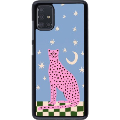 Coque Samsung Galaxy A51 - Pink leopard with stars 2026