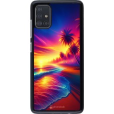 Samsung Galaxy A51 Case Hülle - Strand Sonnenuntergang auffällig
