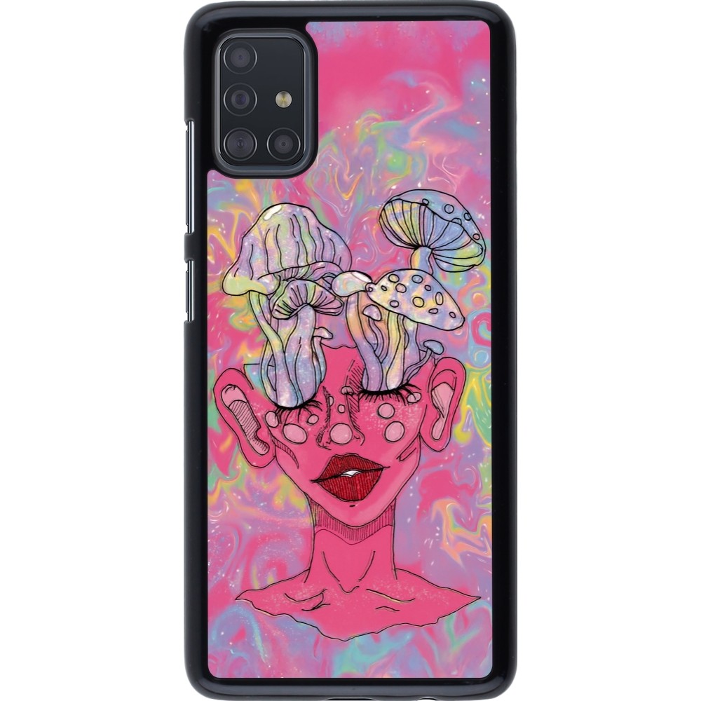 Coque Samsung Galaxy A51 - Psychedelic pink mushroom