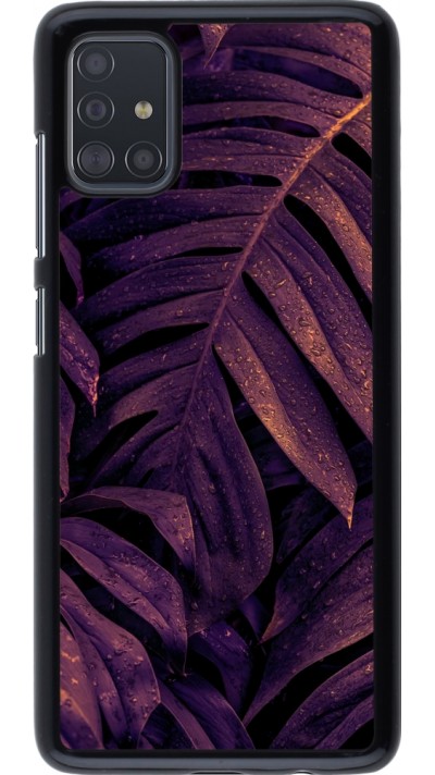 Coque Samsung Galaxy A51 - Purple Light Leaves
