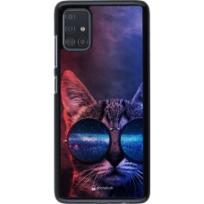 Coque Samsung Galaxy A51 - Red Blue Cat Glasses