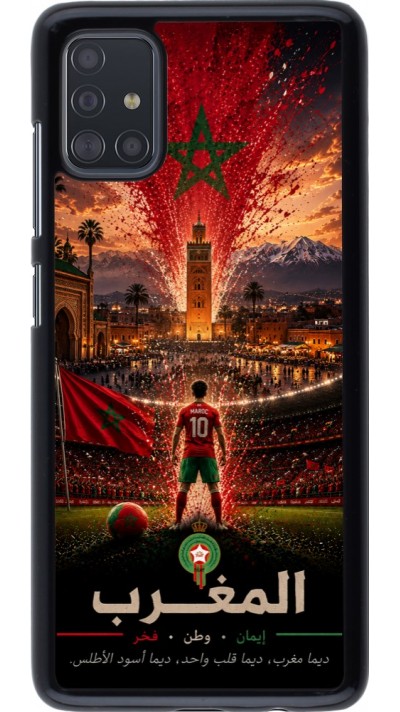 Coque Samsung Galaxy A51 - Football Maroc splash 2026