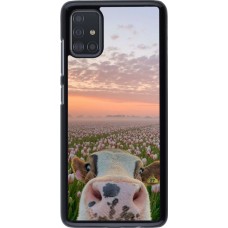 Coque Samsung Galaxy A51 - Cow with tulips 2026