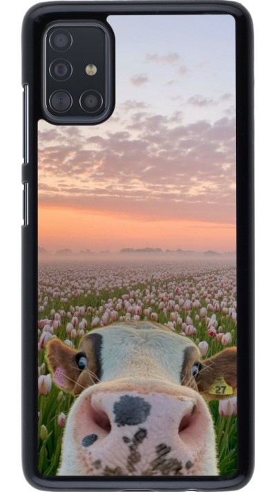 Coque Samsung Galaxy A51 - Cow with tulips 2026