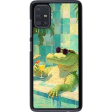 Coque Samsung Galaxy A51 - Crocodile in the swimming pool Summer 2026