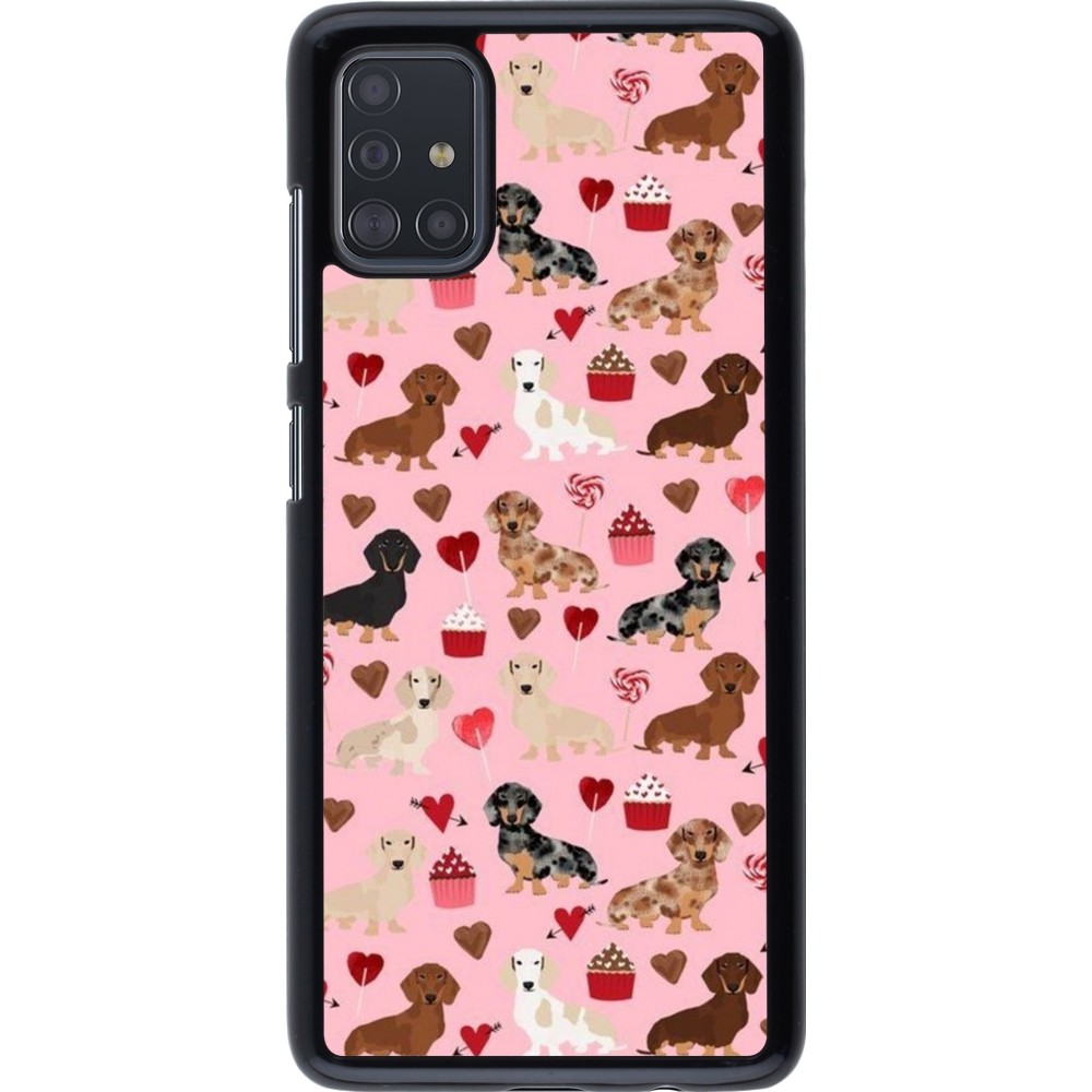 Samsung Galaxy A51 Case Hülle - Valentine 2024 puppy love