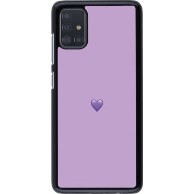 Samsung Galaxy A51 Case Hülle - Valentine 2023 purpule single heart