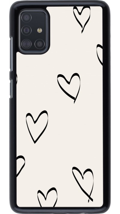 Coque Samsung Galaxy A51 - Valentine 2023 minimalist hearts