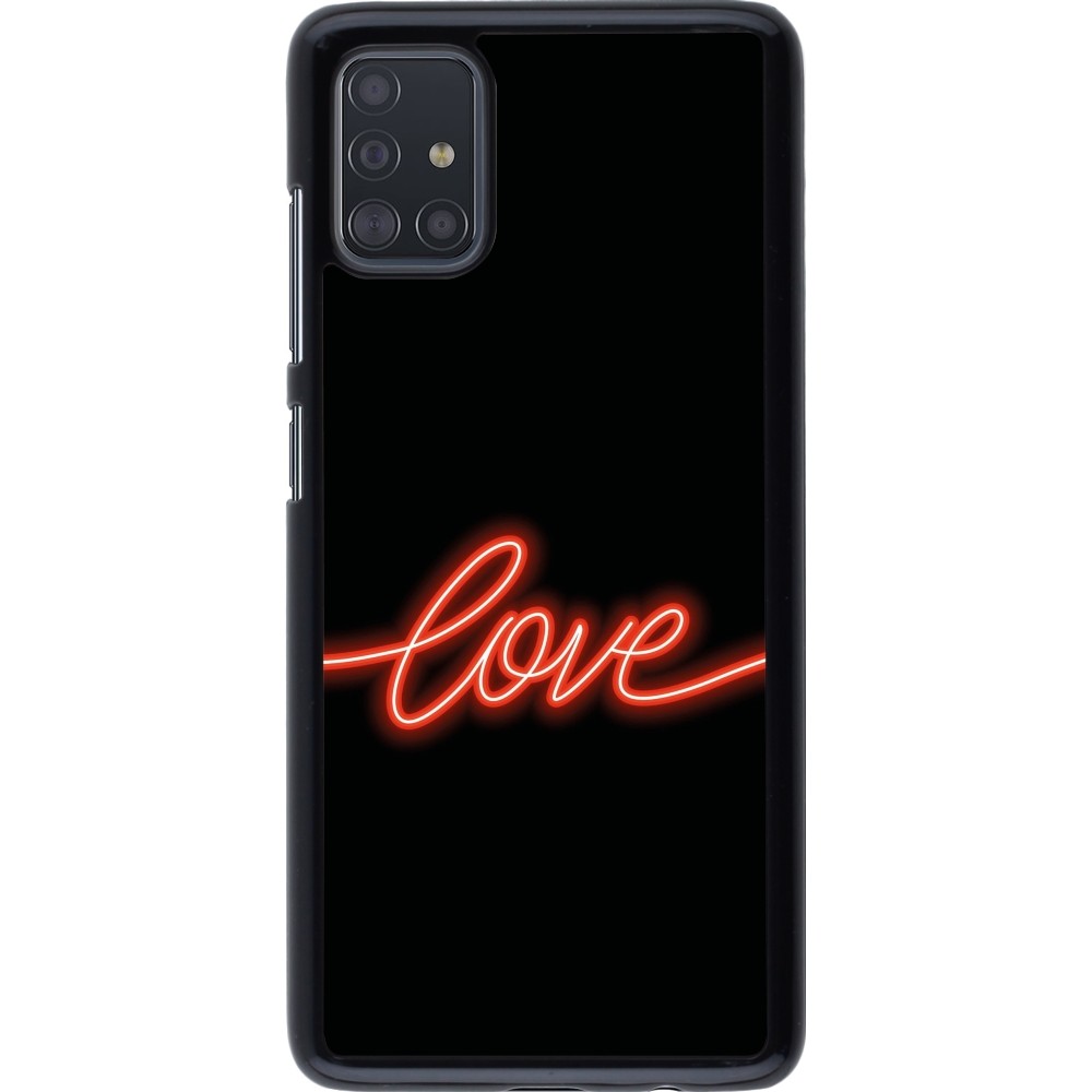 Samsung Galaxy A51 Case Hülle - Valentine 2023 neon love