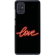 Samsung Galaxy A51 Case Hülle - Valentine 2023 neon love