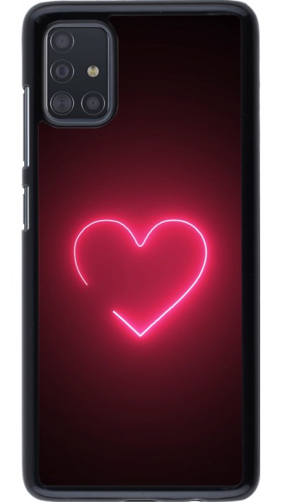 Coque Samsung Galaxy A51 - Valentine 2023 single neon heart
