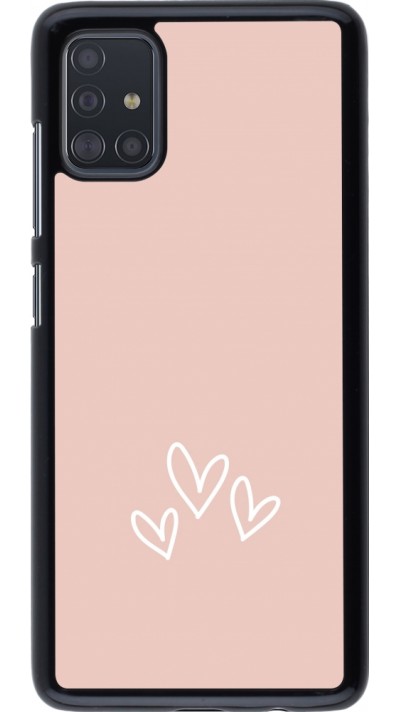 Coque Samsung Galaxy A51 - Valentine 2023 three minimalist hearts