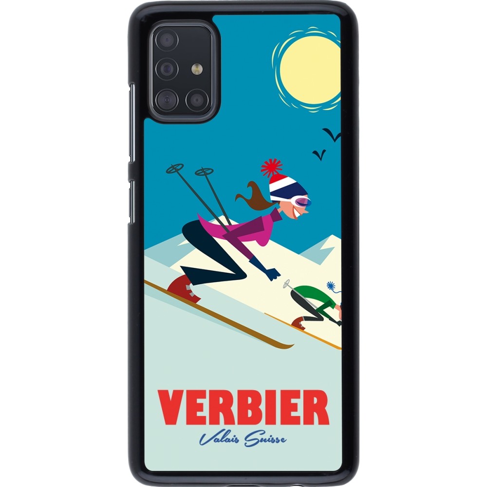 Samsung Galaxy A51 Case Hülle - Verbier Ski Downhill