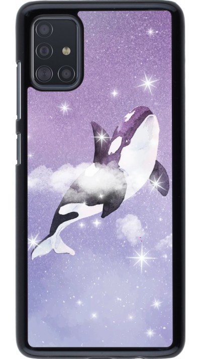 Coque Samsung Galaxy A51 - Whale in sparking stars