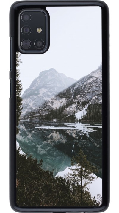 Coque Samsung Galaxy A51 - Winter 22 snowy mountain and lake