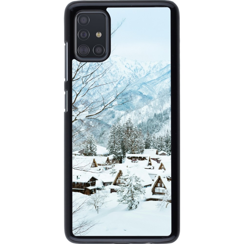 Coque Samsung Galaxy A51 - Winter 25 Winter snowy landscape