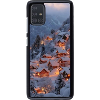 Samsung Galaxy A51 Case Hülle - Winter 25 Winter snowy village