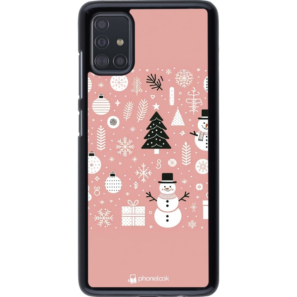 Samsung Galaxy A51 Case Hülle - Weihnachten 2024 Rose Schneemann Weihnachten