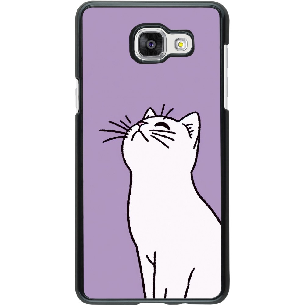 Samsung Galaxy A5 (2016) Case Hülle - Chat auf lila Hintergrund